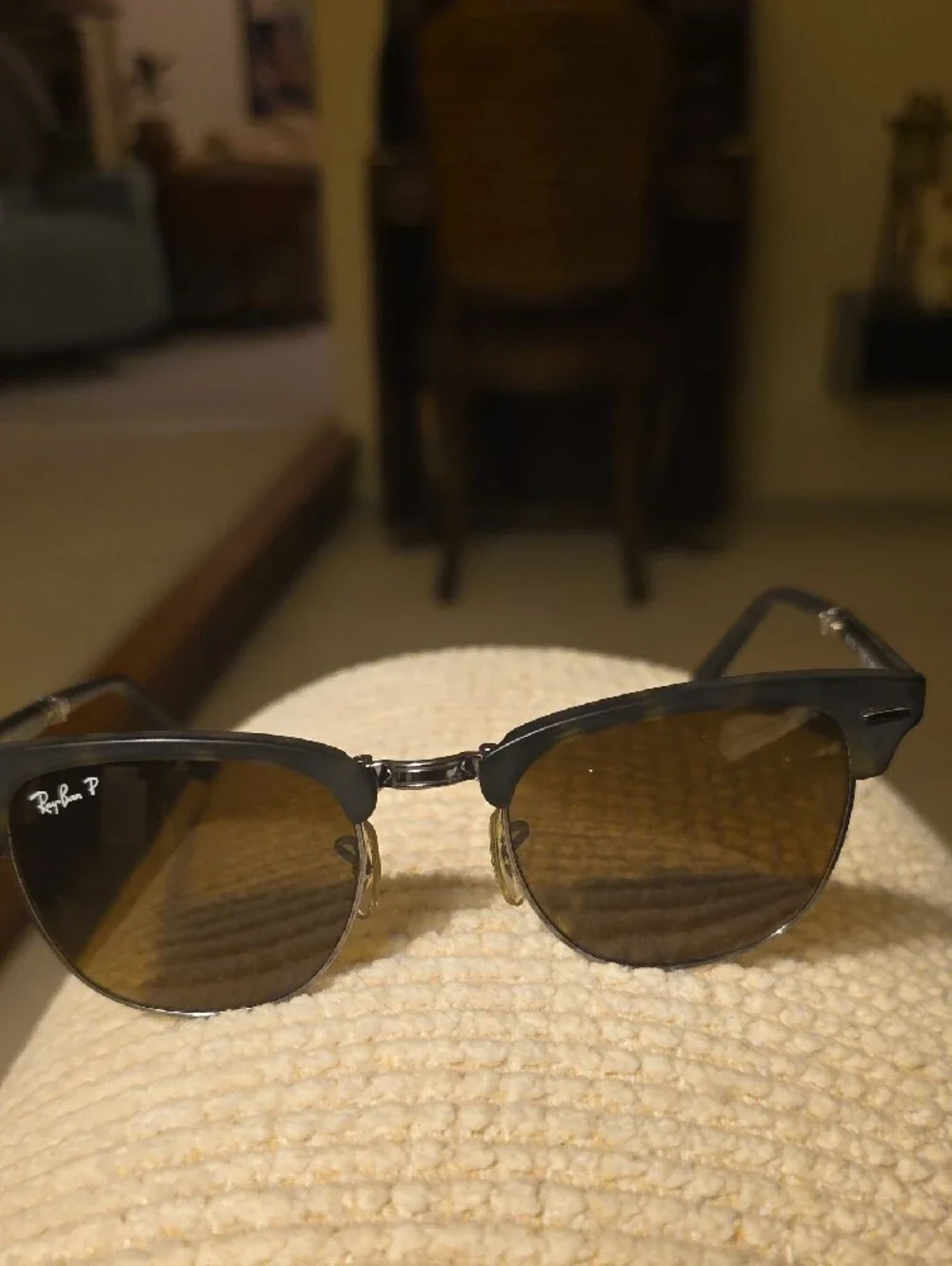Ray-Ban Folding Clubmaster Polarized Sunglasses Please Read And Look At Picuture